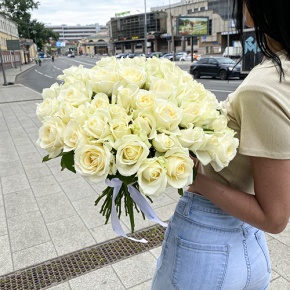 Букет из 51 розы Аваланж (40 см) в Краснознаменске