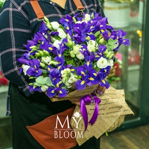 Букет из ирисов и эустом в Краснознаменске