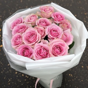 Букет из 15 пудровых роз (70 см) в Краснознаменске