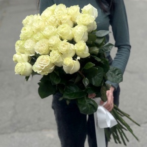 Монобукет из 25 роз Эквадор Мондиаль (80 см) в Краснознаменске