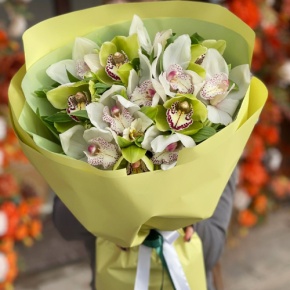 Букет "Бруклин" из орхидей и альстромерий в Краснознаменске