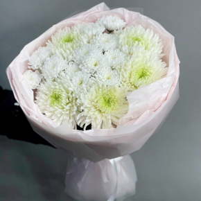 Букет из микса белых хризантем Магнум  в Краснознаменске