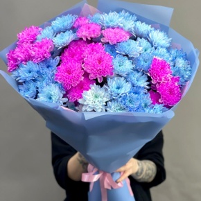 Букет "Матильда" из 15 кустовых хризантем в Краснознаменске