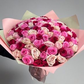 Букет "Ода любви" из 101 розы микс (40 см) в Краснознаменске