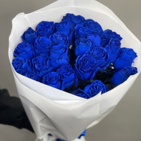 25 синих роз Эквадор (60 см) в Краснознаменске
