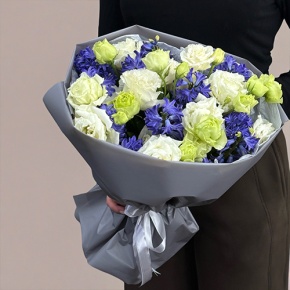 Букет из ароматных гиацинтов и эустом в Краснознаменске