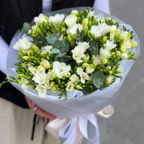 Букет из 51 белой фрезии в Краснознаменске