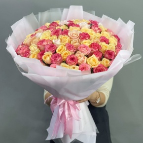 Букет из 101 розы  микс (70 см) в Краснознаменске