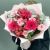 Букет "Маджента" из микса роз, гербер и эвкалипта в Краснознаменске