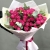 Букет "Малиновый бисквит" из кустовых и пионовидных роз и эвкалипта в Краснознаменске