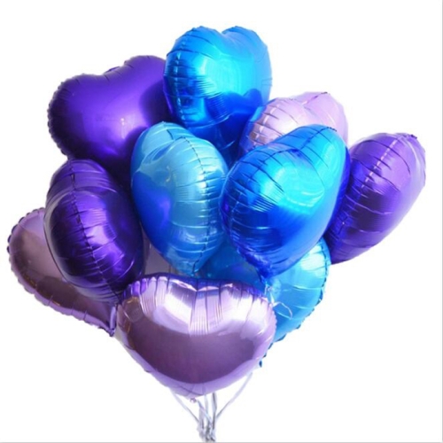 Сердце голубое фольгированный шар с гелием (45 см) в Краснознаменске