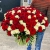 Букет 151 роза красный и белый микс (60 см) в Краснознаменске