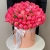 Композиция в шляпной коробке из 113 пионов Корал Шарм в Краснознаменске