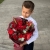 Букет с георгинами, розами и леукадендроном в Краснознаменске